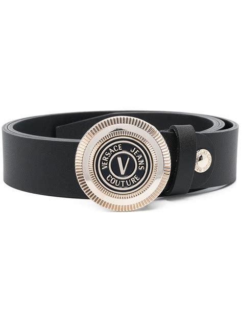 Versace Jeans Couture Leren Riem Met Logogesp 